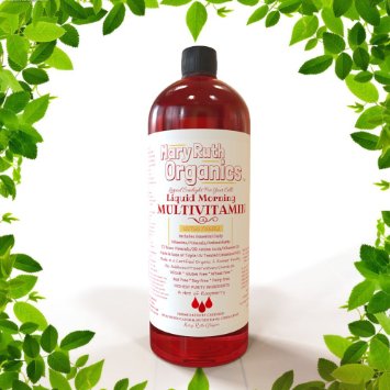 ORGANIC LIQUID MORNING MULTIVITAMIN by MARYRUTH Raspberry Highest Purity Liquid Organic Ingredients Vitamins A B C D3 E Minerals and Amino Acids to Provide Natural Energy All Day 100 VEGAN GLUTEN FREE No Sugar or Nightshades Added