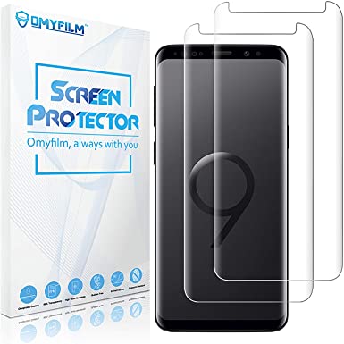 [2 Pack] Galaxy S9 Screen Protector [Shatter Proof] OMYFILM Samsung Galaxy S9 Tempered Glass Screen Protector [Daily Protection] Glass Screen Protector for Samsung S9 (Clear)