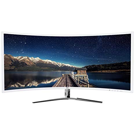 HKC 34'' 21:9 UltraWide 4K (3440x1440p) 100hz AMD Sync Gaming Curved Monitor PIP HDMI DP Connect