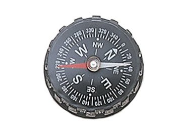 Fury Mustang Compass with Black Dial, 1.5-Inch Diameter