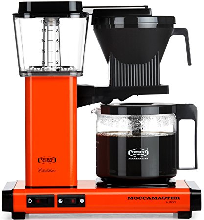 Moccamaster KBG 741 10-Cup Coffee Brewer with Glass Carafe, Orange