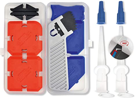 Cramer 40410EN Silicone Profiling Kit 7plus, Including Rotating Silicone Nozzle, Tool Kit for Perfect Silicone Joints in Kitchen and Bathroom