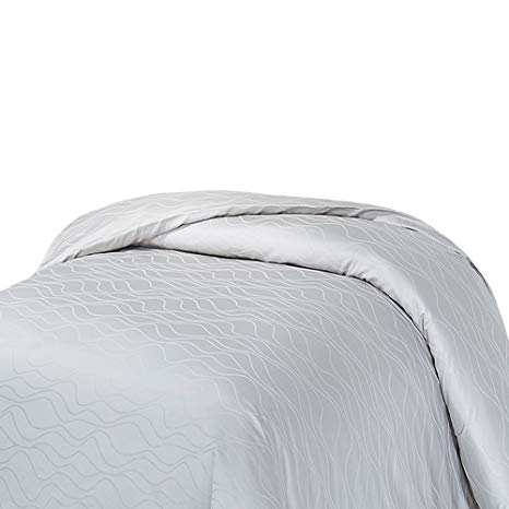 Natural Comfort HS300DC-Wav-GY-T Bedding Collection Duvet Cover, Twin, Misty Grey