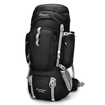 Mountaintop 70L 10L Hiking Backpack Internal Frame Backpack Backpacking Trekking Bag with Rain Cover-6804