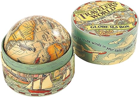 Authentic Models, Traveler's World Globe In Box, Decorative Globe