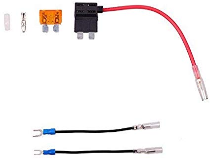 Car Vehicle Mini Fuse Holder Cable Adapter with 5AMP Fuse and Negative Ground Wire Circuit Blade Style ATM ATT Low Profit TAP by HitCar - Medium Size