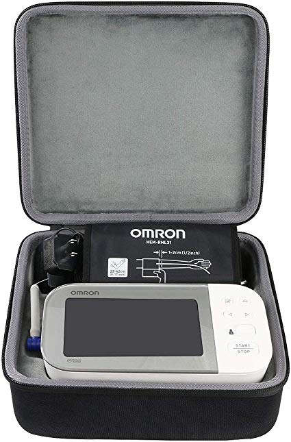 co2crea Hard Travel Case Replacement for OMRON 10 Series BP5450 Platinum Blood Pressure Monitor Premium Upper Arm Cuff Digital Bluetooth Blood Pressure Machine (Black Case   Inner Box)