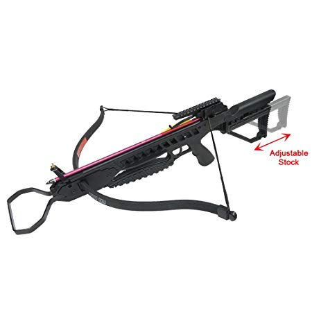 175 lb Black/Vista Camouflage Hunting Crossbow Archery Bow  8 Arrows  Rail Lube  Stringer  Rope Cocking Device 150 lbs