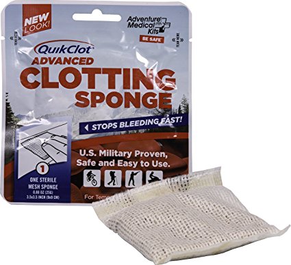 QuikClot Advanced Clotting Sponge, 3.5 by 3.5 Inches