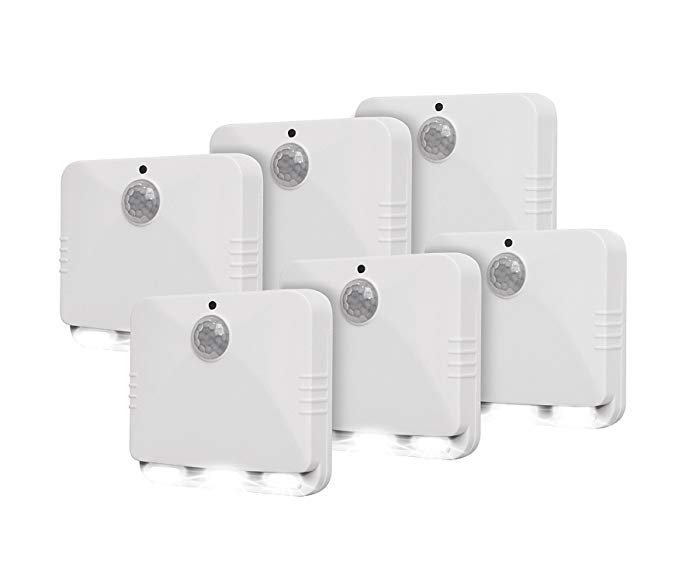 As Seen On TV Sensor Brite Motion Activated LED Lights (6), 6-pack, White