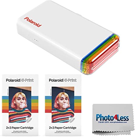 Polaroid Hi-Print 2x3 Pocket Photo Printer   Polaroid 2" x 3" Hi-Print Cartridge - 2 Pack (40 Sheets)