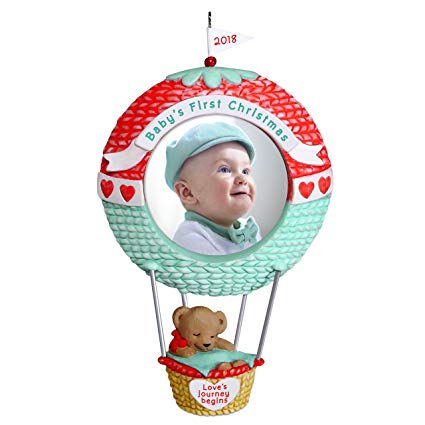 Hallmark Keepsake Christmas Ornament 2018 Year Dated, Breast Cancer Awareness, Angel of Courage Supporting Susan G. Komen, Porcelain, Hot Air Balloon