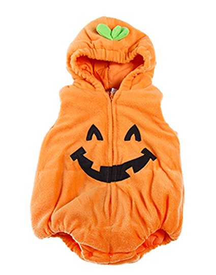 Kids Toddler Baby Halloween Cute Pumpkin Fancy Costume Comfy Jumpsuit