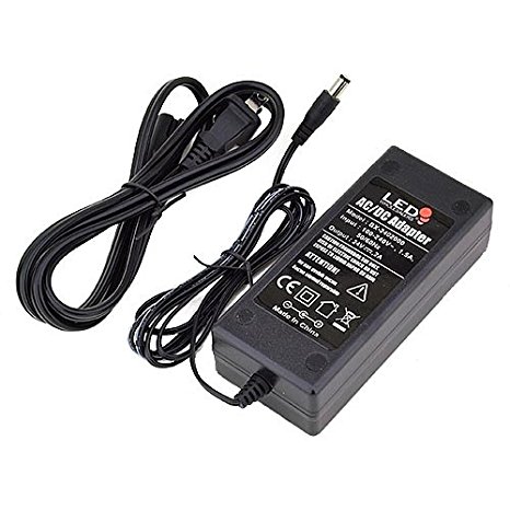 LEDwholesalers 100-240V AC to 24V DC 2A 5.5x2.1mm DC Output Jack Power Supply Converter Adapter for LED Under Counter Light, 3206-24V