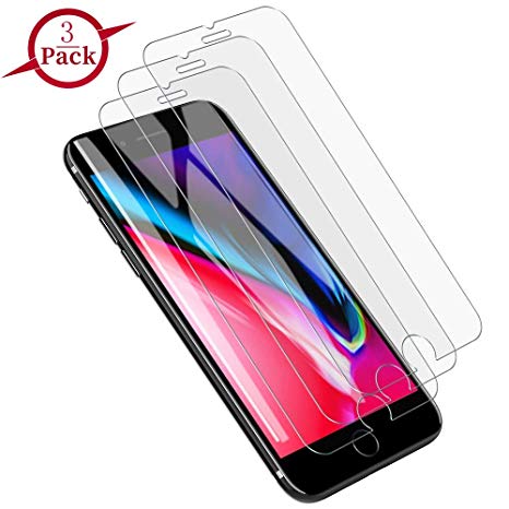 Screen Protector Compatible for iPhone 6 Plus/7 Plus/8 Plus,3-Pack,9H Hardness,Tempered Glass Screen Protector,3D Full Coverage,5.5 Inch