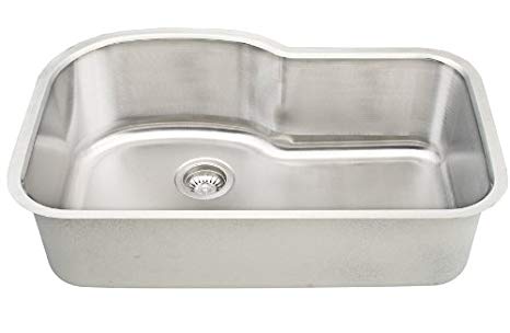 Dowell Undermount Single Bowl 16 Gauge Kitchen Stainless Steel Sinks (6D001 3121T)