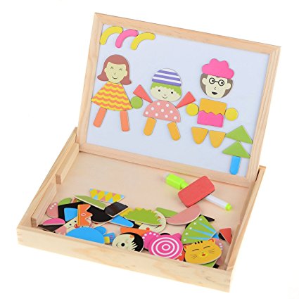 Youpin Multifunctional Writing Board Magnetic Puzzle Easel Toys Wooden Toy Sketchpad Toy Educational Toy Pairing Toys Creative Peg Puzzle Brain Game Learning Toys