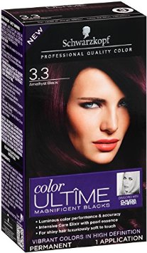 Schwarzkopf Ultime Hair Color Cream, 3.3 Amethyst Black, 2.03 Ounce