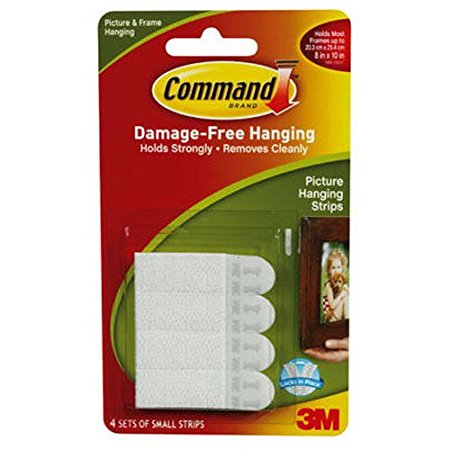 Command Small Picture Hanging Strips, 17202 (1 Pack of 4 Sets)