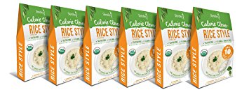 Slendier Zero Carb, Low Calorie, Gluten Free, Certified Organic, Vegan, Shirataki Rice Style (7oz) (Pack of 6)