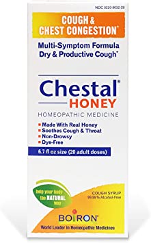 Boiron Chestal Honey Adult Cough Syrup, 6.7 Ounce, Homeopathic Medicine for Cough and Chest Congestion - 4 Pack
