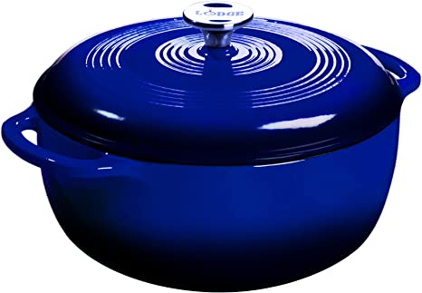 Lodge Enameled Cast Iron Dutch Oven, 3 Qt, Indigo