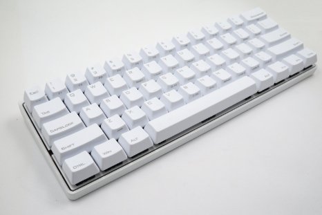 Mechanical Keyboard - KBC Poker 3 - White Case - PBT Keycaps - Cherry Mx-Brown Metal Casing