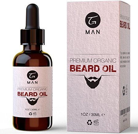 Beard Oil for Men - Softens, Stops Itching and Promotes Beard Growth. All Natural Organic Leave-in Conditioner - Presented in Gift Box
