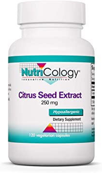 Nutricology Citrus Seed Extract 250mg - Grapefruit Seed - Contaminant Free - 120 Vegetarian Capsules