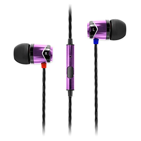 SOUNDMAGIC E10S Purple,In-Ear Headset Headphones Earphones with Mic and Remote for All Smartphones (Android, Samsung Galaxy, Note, HTC etc) and Apple iPhone