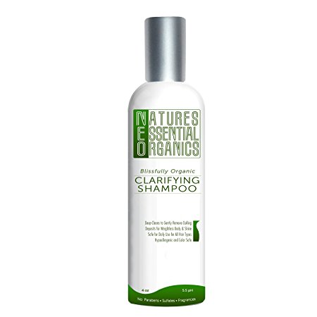 Organic Shampoo. Clarifying and Natural. Gentle, Hypo-Allergenic. Cruelty/Sulfate Free & Color Safe. USA Made. 4oz.