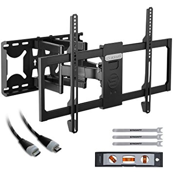 TV Wall Mount Bracket Tilt Swivel for 32 - 70 Inch LED LCD Flat Screen TVs with HDMI Cable Max Load 60 KG VESA Size 600 x 400 mm by Stagiant