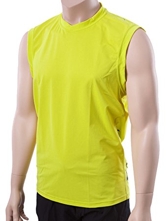 XCel Mens Big and Tall Sleeveless Ventx Shirt: Looser Fit Cutoff Rashguard 30 UV