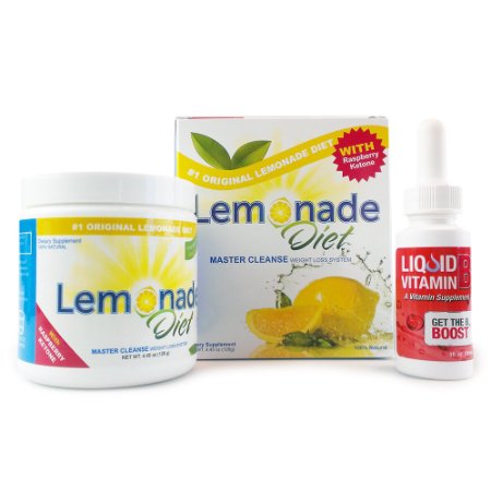 The Original Lemonade Diet Powder Kit | Master Cleanse Weight Loss System | 100% All Natural | Metabolism Boosting Raspberry Ketones