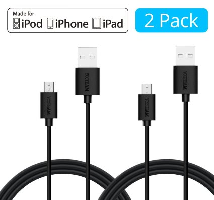 Micro USB Data Charging Cable, YCCTEAM 3.3ft/1 Meters Fast Charge Charging Cable for Samsung galaxy S6 S5 Sony HTC Smartphones Tablet etc(2 pack)