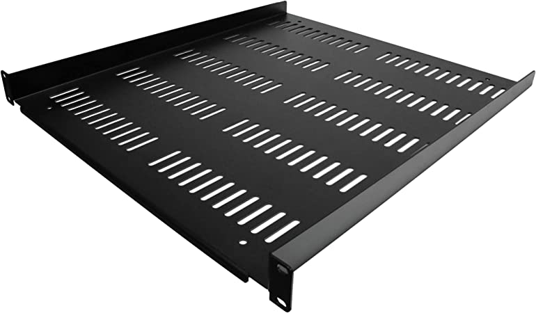 StarTech.com 1U Server Rack Shelf - Universal Vented Rack Mount Cantilever Tray for 19" Network Equipment Rack & Cabinet - Durable Design - Weight Capacity 55lb/25kg - 20" Deep (SHELF-1U-20-FIXED-V)