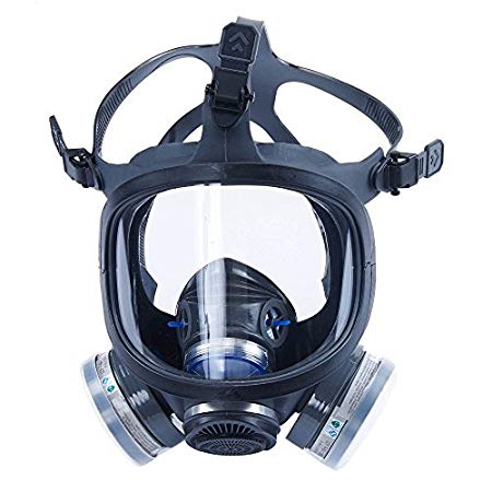 Holulo ST-M70-3 Organic Full Face Respirator Safety Mask (ST-M70-3 Mask 1 Pair 3# filter Cartridges)