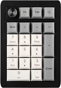 EPOMAKER EK21 VIA Gasket Number Pad, 3 Modes Hot Swappable Mechanical Numeric Keypad, with Poron Foam, Aluminum Alloy Kob, Programmable for Win/Mac/Gaming (Wisteria Linear Switch)