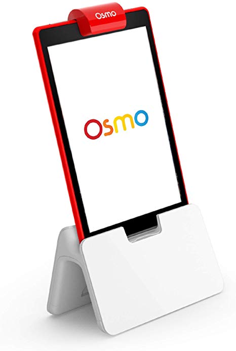 Osmo - Base - 2 Hands-On Learning Games - Creative Drawing & Problem Solving/Early Physics - For Fire Tablet (Osmo Fire Tablet Base Included), White/Red