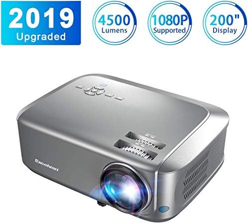 Projector Excelvan Mini Projector 4500lumens Support Red-blue 3D AV VGA USB HDMI and Y.Pb.Pr interface Portable Projector Dust-proof Net Design for Home Theater,Gray