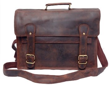 Feather Feel 17" Large Leather Briefcase Travel Satchel Laptop Macbook Messenger Bag Everyday Leather Bag