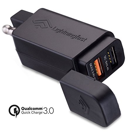 SAE To USB Adapter Motorcycle - Quick Disconnect Plug - Quick Charge 3.0 - Dual USB Ports To Charge 2 Devices - Powers Cell Phones, Tablets, GPS - Keep Connected While You Ride - 2 Year Guarantee