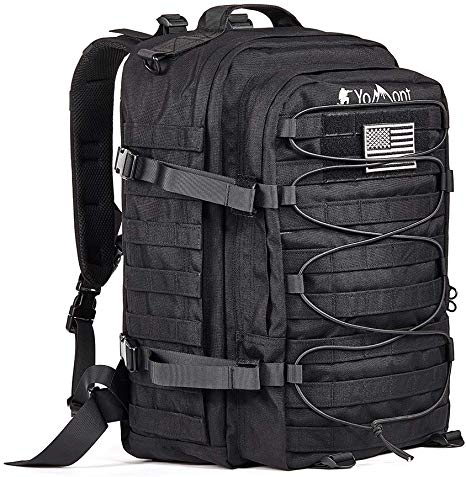 YoMont Military Tactical Backpack, 3 Day Army Molle Assault Waterproof Rucksack Pack for Outdoors, Hiking, Camping, Bug Out Bag,Travel,EMT