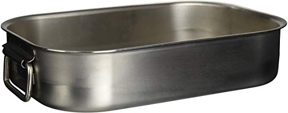 Paderno World Cuisine Stainless-steel Heavy Roasting Pan with Folding Handles