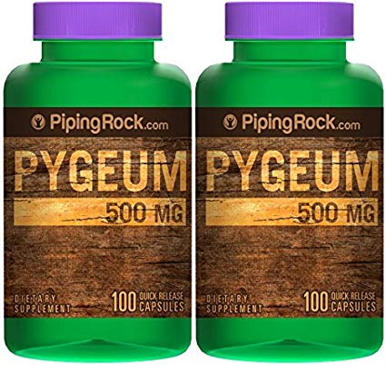 Pygeum 500 mg 2 Bottles x 100 Capsules by Piping Rock Health Products