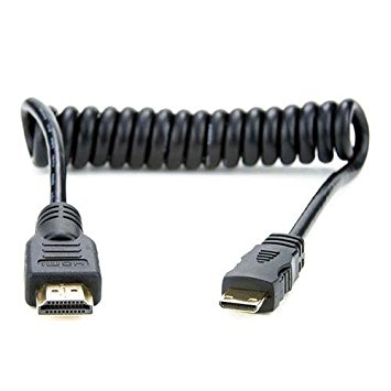 Atomos 11.81"/30cm Coiled Mini HDMI to Full HDMI Cable