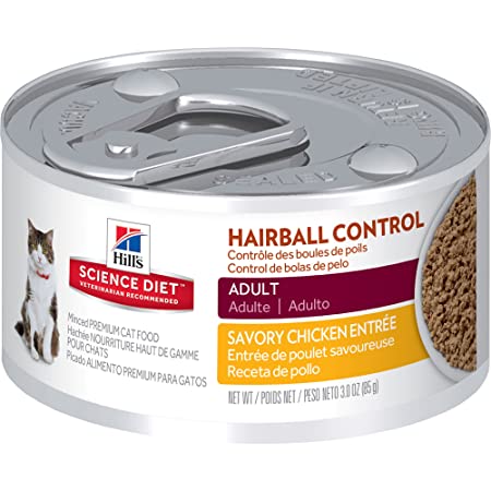 Hill'S Science Diet Adult Hairball Control Entree Minced Cat Food,  24-Pack