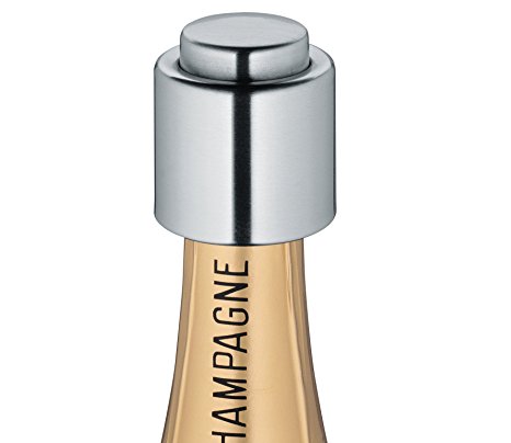 Cilio Champagne Closure, Polished Stainless Steel, Silver