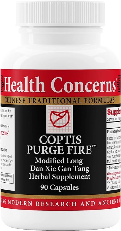 Health Concerns Coptis Purge Fire Formula - Respiratory Supplement - 90 Capsules