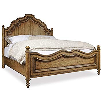 Hooker Furniture Auberose Queen Panel Bed in Warm Brown